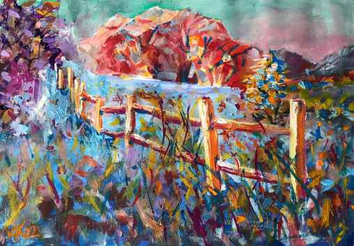 Puchberg előtt  - 2022 Akril  29x41 cm 
