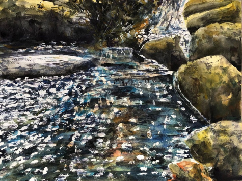 Fényben fürdik  - 2022 Akvarell 30x40 cm 